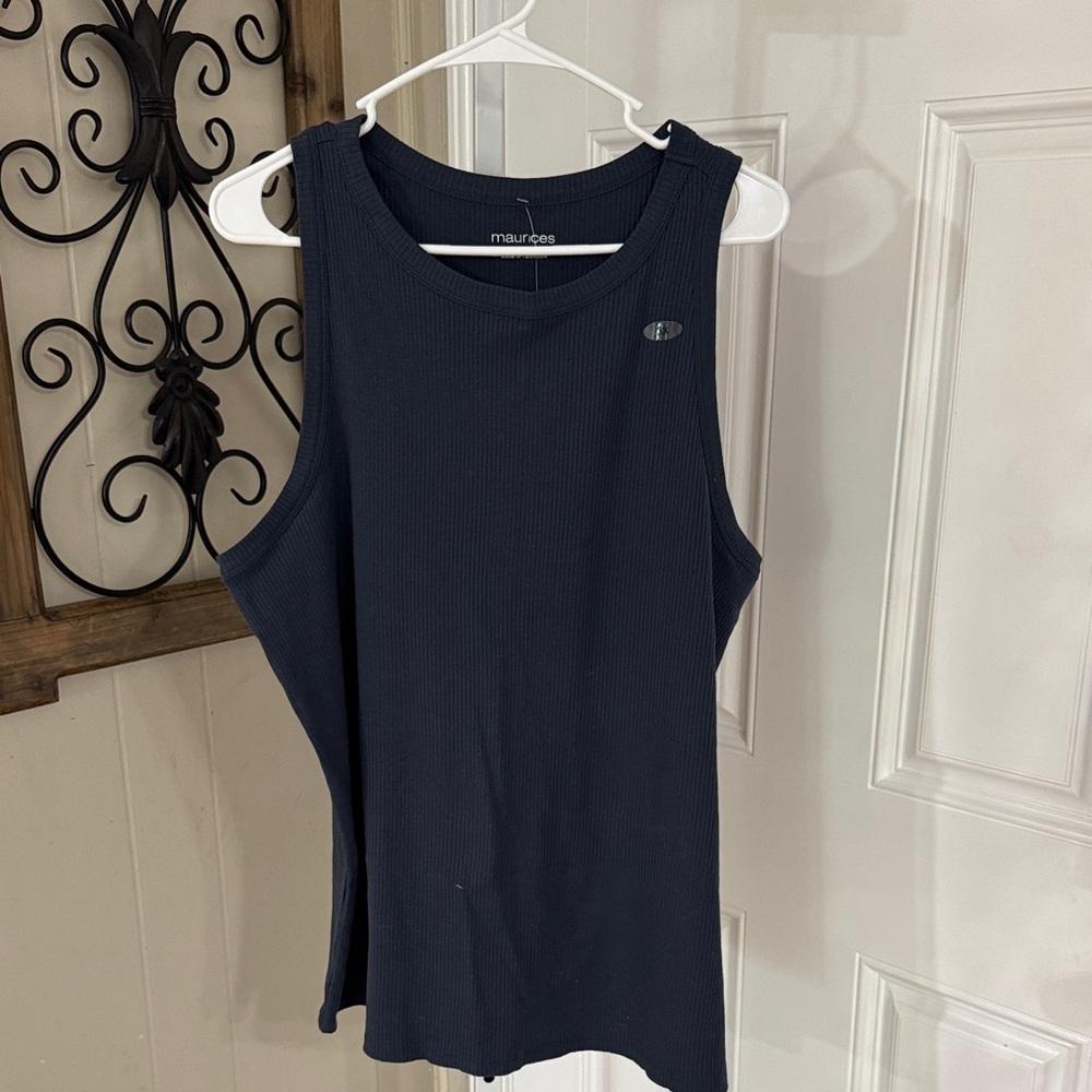 Maurices blue Ribbed Tank — Sleeveless Knit Top